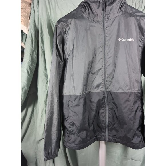 Columbia Men’s Center Ridge Windbreaker Hooded Jacket Gray/Black Medium  XM0287 - Picture 3 of 14